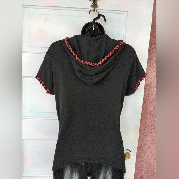 SOLD@hosted shop! Customized TRIPP NYC vintage short-sleeve zip hoodie top! - Picture 4 of 16